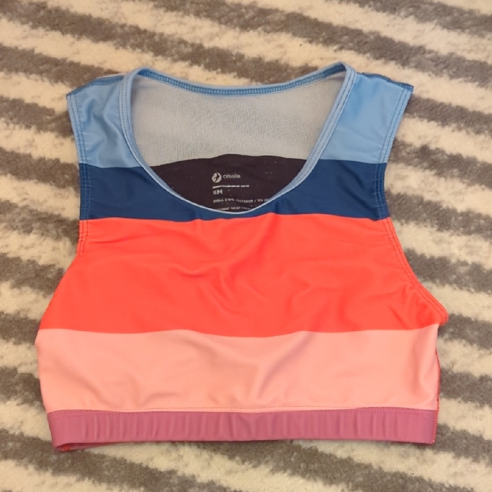 Colorful Striped Swim Top by Oiselle